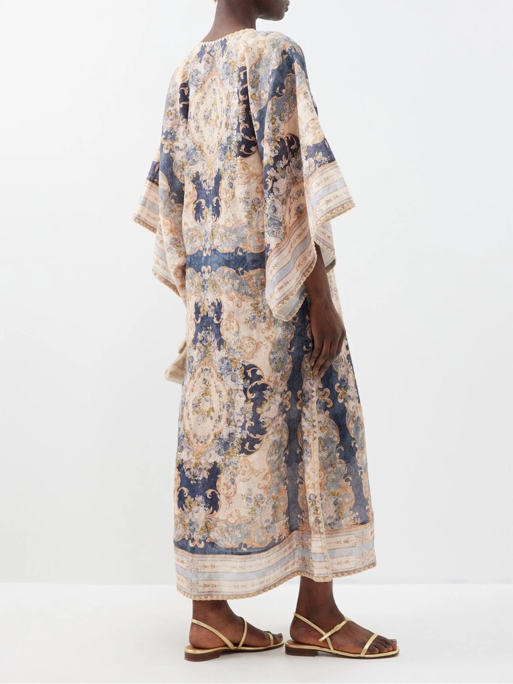 Zimmermann August Kaftan Midi Dress in Linen - Picture 3 of 11